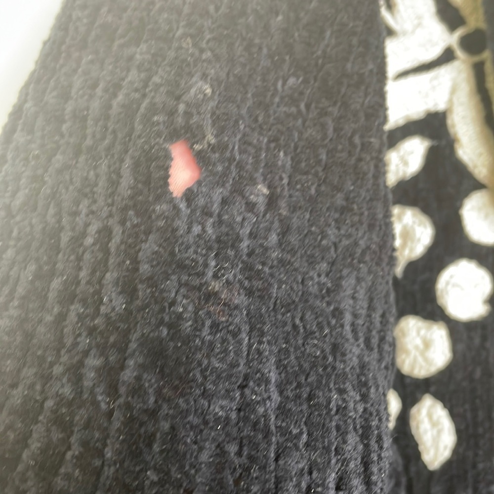 Vintage Sandy Starkman || Chenille Button Front/Ribbon Art Sweater/Jacket - Picture 15 of 17